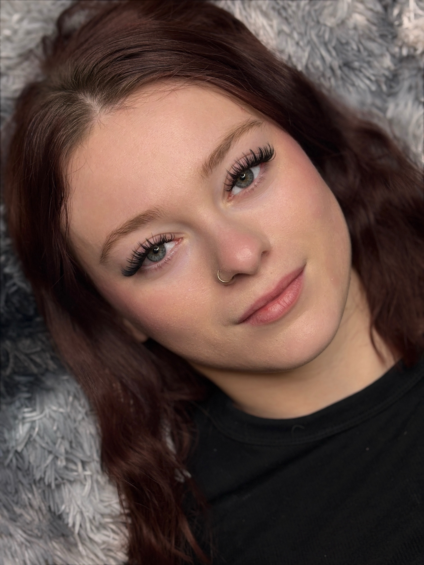 Client portrait — volume lash set